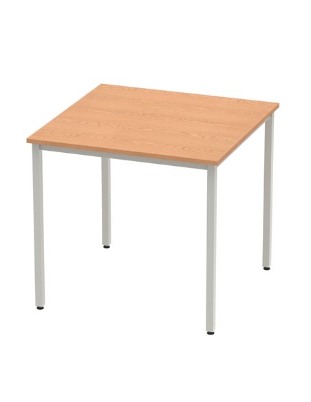 Dynamic Impulse 800mm Straight Writing Desk Table Oak Top Silver Box Frame Leg BF00127 - pic 72687 | FastDaddyshop