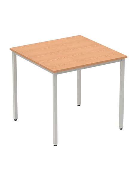 Dynamic Impulse 800mm Straight Writing Desk Table Oak Top Silver Box Frame Leg BF00127 - pic 72688 | FastDaddyshop