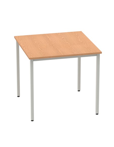 Dynamic Impulse 800mm Straight Writing Desk Table Oak Top Silver Box Frame Leg BF00127 - pic 72690 | FastDaddyshop