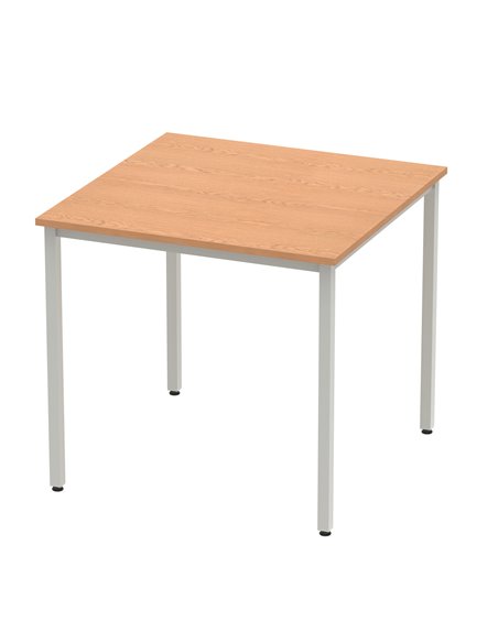 Dynamic Impulse 800mm Straight Writing Desk Table Oak Top Silver Box Frame Leg BF00127 - pic 72691 | FastDaddyshop