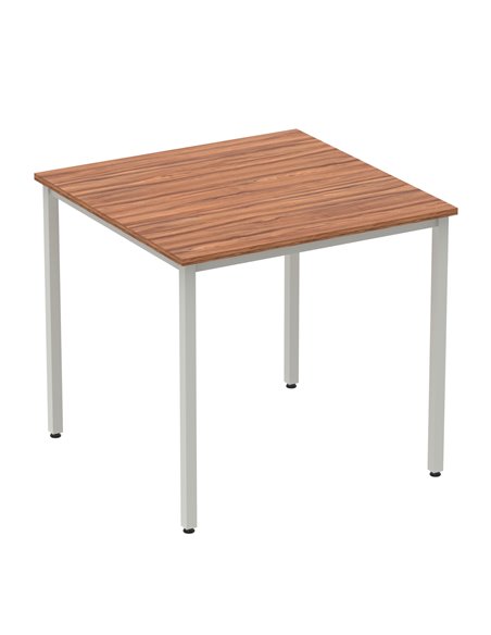 Dynamic Impulse 800mm Straight Writing Desk Table Walnut Top Silver Box Frame Leg BF00140 - pic 72716 | FastDaddyshop