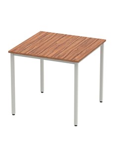 Dynamic Impulse 800mm Straight Writing Desk Table Walnut Top Silver Box Frame Leg BF00140 2