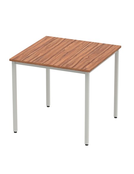 Dynamic Impulse 800mm Straight Writing Desk Table Walnut Top Silver Box Frame Leg BF00140 - pic 72717 | FastDaddyshop