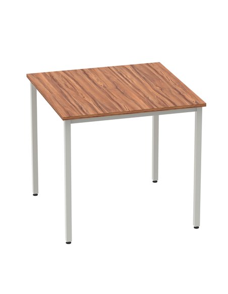 Dynamic Impulse 800mm Straight Writing Desk Table Walnut Top Silver Box Frame Leg BF00140 - pic 72718 | FastDaddyshop