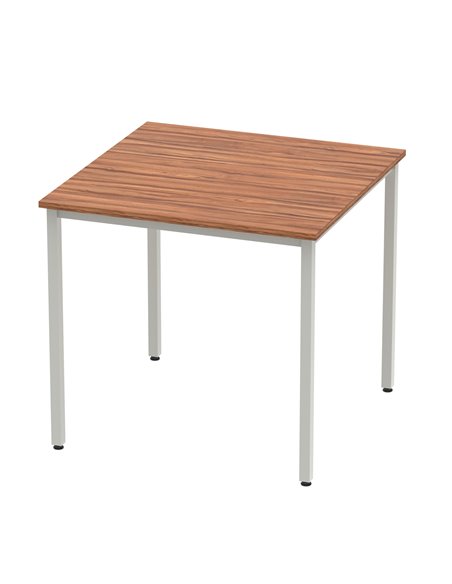 Dynamic Impulse 800mm Straight Writing Desk Table Walnut Top Silver Box Frame Leg BF00140 - pic 72719 | FastDaddyshop