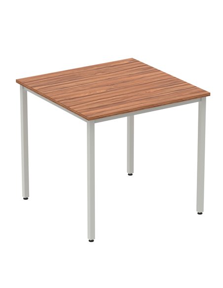 Dynamic Impulse 800mm Straight Writing Desk Table Walnut Top Silver Box Frame Leg BF00140 - pic 72720 | FastDaddyshop