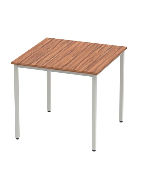 Dynamic Impulse 800mm Straight Writing Desk Table Walnut Top Silver Box Frame Leg BF00140 - pic 72721 | FastDaddyshop