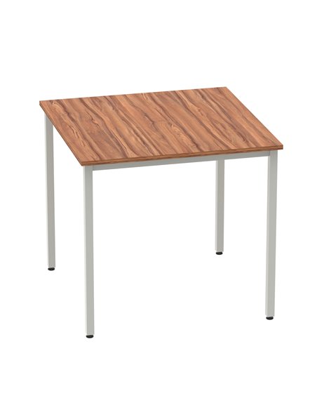 Dynamic Impulse 800mm Straight Writing Desk Table Walnut Top Silver Box Frame Leg BF00140 - pic 72722 | FastDaddyshop
