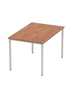 Dynamic Impulse 1200mm Straight Writing Desk Table Walnut Top Silver Box Frame Leg BF00141 2