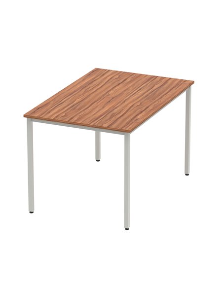 Dynamic Impulse 1200mm Straight Writing Desk Table Walnut Top Silver Box Frame Leg BF00141 - pic 72725 | FastDaddyshop