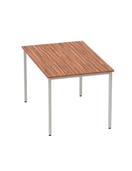 Dynamic Impulse 1200mm Straight Writing Desk Table Walnut Top Silver Box Frame Leg BF00141 - pic 72726 | FastDaddyshop