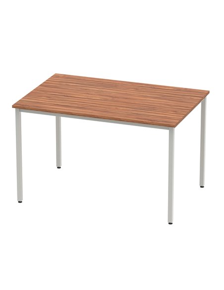 Dynamic Impulse 1200mm Straight Writing Desk Table Walnut Top Silver Box Frame Leg BF00141 - pic 72727 | FastDaddyshop