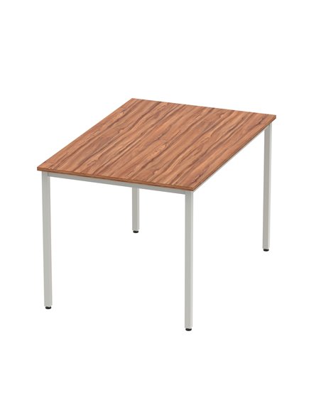 Dynamic Impulse 1200mm Straight Writing Desk Table Walnut Top Silver Box Frame Leg BF00141 - pic 72729 | FastDaddyshop