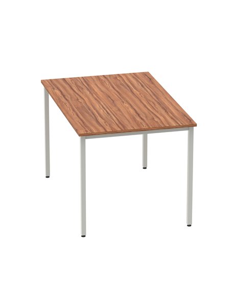 Dynamic Impulse 1200mm Straight Writing Desk Table Walnut Top Silver Box Frame Leg BF00141 - pic 72730 | FastDaddyshop