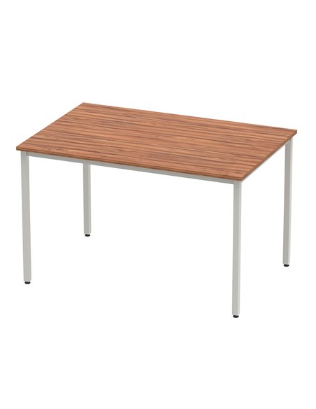 Dynamic Impulse 1200mm Straight Writing Desk Table Walnut Top Silver Box Frame Leg BF00141 - pic 72731 | FastDaddyshop