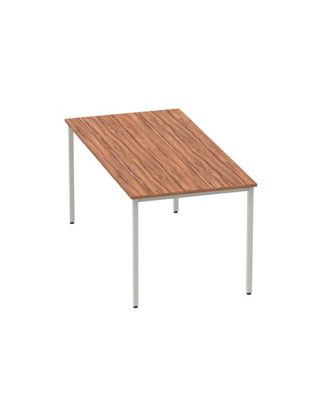 Dynamic Impulse 1600mm Straight Writing Desk Table Walnut Top Silver Box Frame Leg BF00143 - pic 72734 | FastDaddyshop