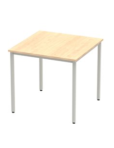 Dynamic Impulse 800mm Straight Writing Desk Table Maple Top Silver Box Frame Leg BF00153 2