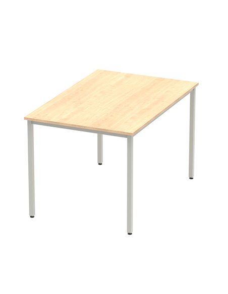 Dynamic Impulse 1200mm Straight Writing Desk Table Maple Top Silver Box Frame Leg BF00154 - pic 72757 | FastDaddyshop