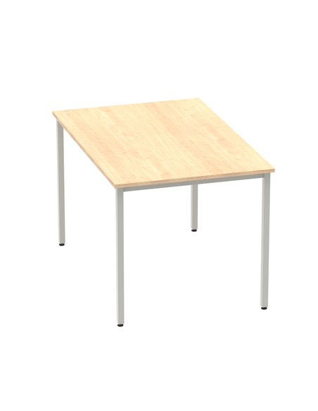 Dynamic Impulse 1200mm Straight Writing Desk Table Maple Top Silver Box Frame Leg BF00154 - pic 72758 | FastDaddyshop