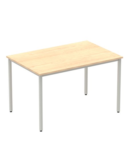 Dynamic Impulse 1200mm Straight Writing Desk Table Maple Top Silver Box Frame Leg BF00154 - pic 72760 | FastDaddyshop