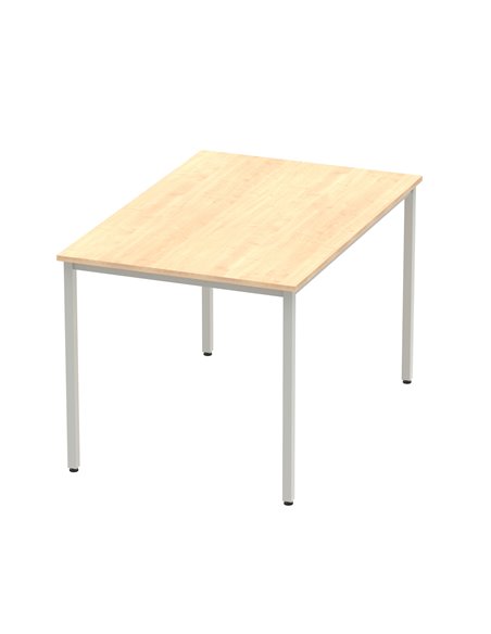 Dynamic Impulse 1200mm Straight Writing Desk Table Maple Top Silver Box Frame Leg BF00154 - pic 72761 | FastDaddyshop