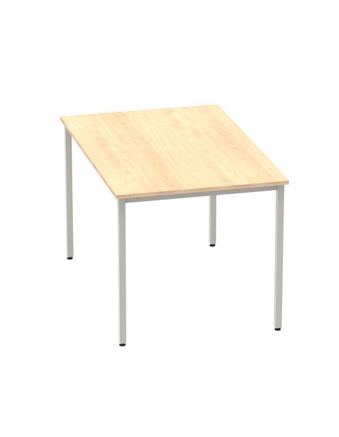 Dynamic Impulse 1200mm Straight Writing Desk Table Maple Top Silver Box Frame Leg BF00154
