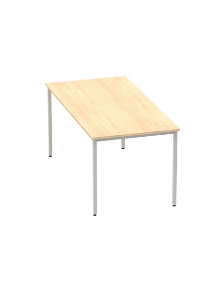 Dynamic Impulse 1600mm Straight Writing Desk Table Maple Top Silver Box Frame Leg BF00156 - pic 72766 | FastDaddyshop
