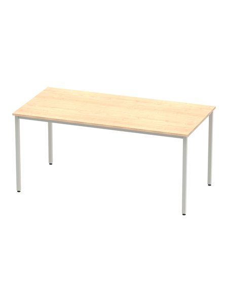 Dynamic Impulse 1600mm Straight Writing Desk Table Maple Top Silver Box Frame Leg BF00156 - pic 72767 | FastDaddyshop