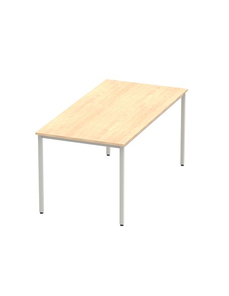 Dynamic Impulse 1600mm Straight Writing Desk Table Maple Top Silver Box Frame Leg BF00156 - pic 72769 | FastDaddyshop