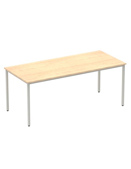 Dynamic Impulse 1800mm Straight Writing Desk Table Maple Top Silver Box Frame Leg BF00157 - pic 72772 | FastDaddyshop