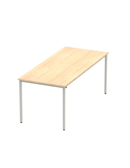 Dynamic Impulse 1800mm Straight Writing Desk Table Maple Top Silver Box Frame Leg BF00157 - pic 72773 | FastDaddyshop
