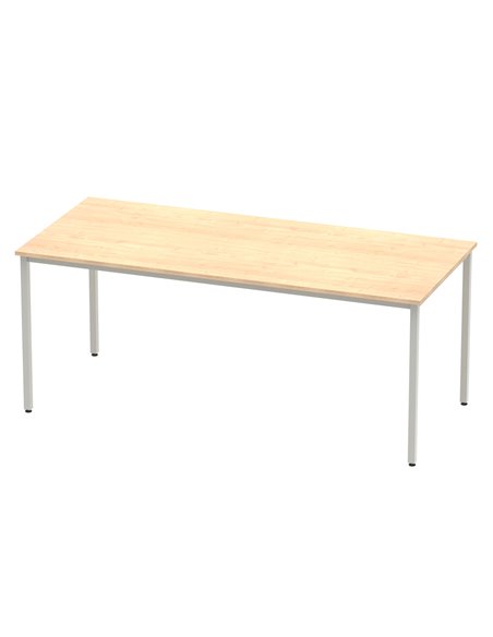 Dynamic Impulse 1800mm Straight Writing Desk Table Maple Top Silver Box Frame Leg BF00157 - pic 72775 | FastDaddyshop