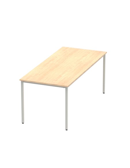 Dynamic Impulse 1800mm Straight Writing Desk Table Maple Top Silver Box Frame Leg BF00157 - pic 72777 | FastDaddyshop