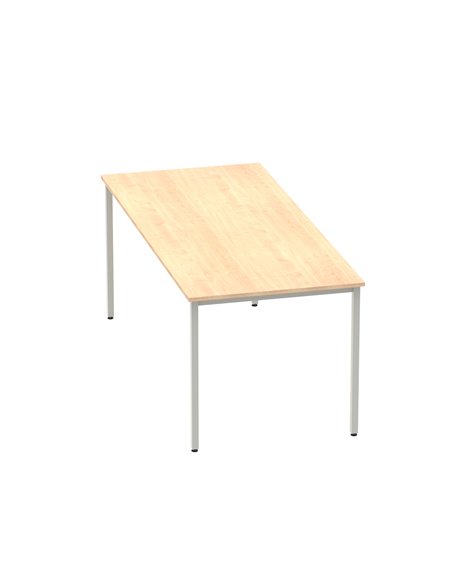 Dynamic Impulse 1800mm Straight Writing Desk Table Maple Top Silver Box Frame Leg BF00157 - pic 72778 | FastDaddyshop