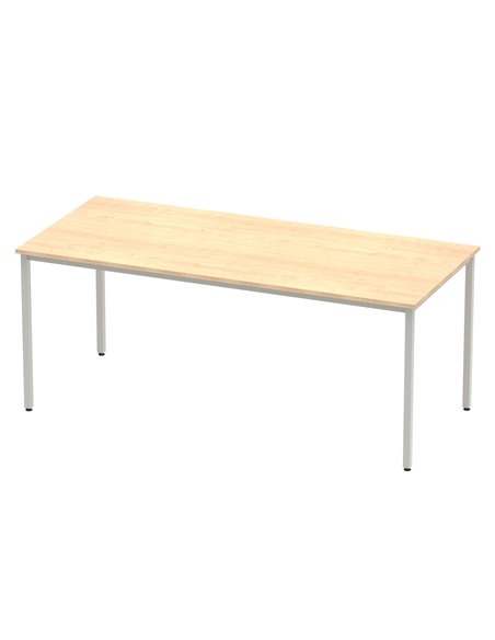 Dynamic Impulse 1800mm Straight Writing Desk Table Maple Top Silver Box Frame Leg BF00157 - pic 72779 | FastDaddyshop