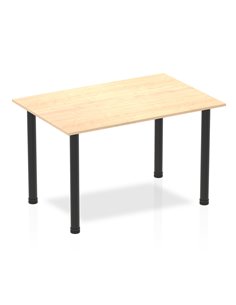Dynamic Impulse 1200mm Straight Writing Desk Table Maple Top Black Post Leg BF00370