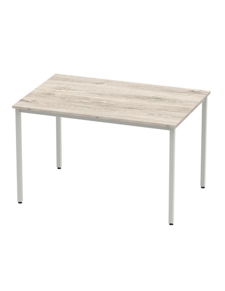 Dynamic Impulse 1200mm Straight Writing Desk Table Grey Oak Top Silver Box Frame Leg I003260 - pic 72843 | FastDaddyshop