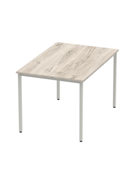 Dynamic Impulse 1200mm Straight Writing Desk Table Grey Oak Top Silver Box Frame Leg I003260 - pic 72845 | FastDaddyshop