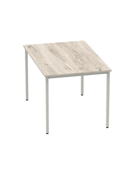 Dynamic Impulse 1200mm Straight Writing Desk Table Grey Oak Top Silver Box Frame Leg I003260 - pic 72846 | FastDaddyshop