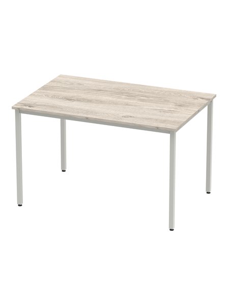 Dynamic Impulse 1200mm Straight Writing Desk Table Grey Oak Top Silver Box Frame Leg I003260 - pic 72847 | FastDaddyshop