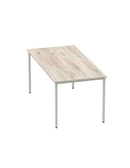 Dynamic Impulse 1600mm Straight Writing Desk Table Grey Oak Top Silver Box Frame Leg I003261 - pic 72850 | FastDaddyshop