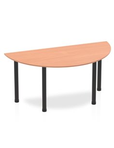 Dynamic Impulse 1600mm Semi-Circle Office Desk Beech Top Black Post Leg BF00387