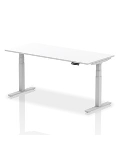 Dynamic Air 1800 x 800mm Height Adjustable Home Office Desk White Top Silver Leg HA01012