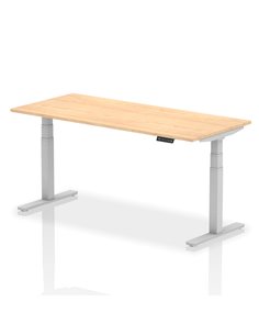 Dynamic Air 1800 x 800mm Height Adjustable Home Office Desk Maple Top Silver Leg HA01016