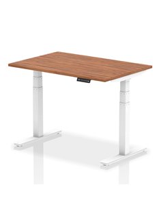 Dynamic Air 1200 x 800mm Height Adjustable Home Office Desk Walnut Top White Leg HA01025