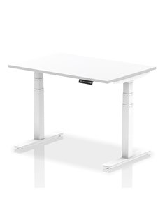 Dynamic Air 1200 x 800mm Height Adjustable Home Office Desk White Top White Leg HA01029