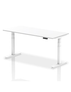Dynamic Air 1800 x 800mm Height Adjustable Home Office Desk White Top White Leg HA01032