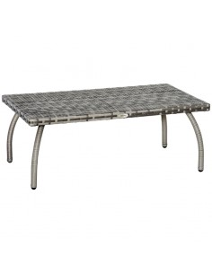 Outsunny All-Weather Material Rattan Coffee Table, Grey