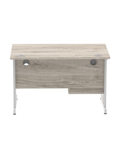 Dynamic Impulse 1200 x 800mm Straight Office Desk Grey Oak Top Cantilever 1 x 2 Drawer Fixed Pedestal I003436