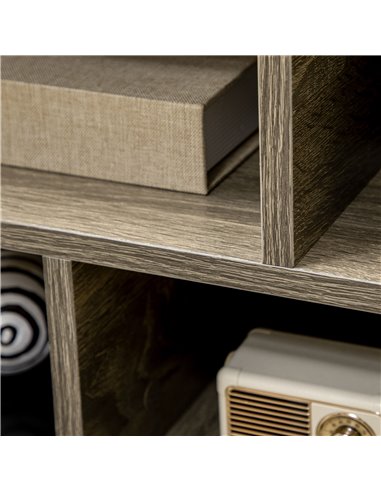 HOMCOM Square Coffee Tables for Living Room, Modern Cocktail Table with Multiple Storage Shelves, 70 x 70 x 36.5 cm, Grey